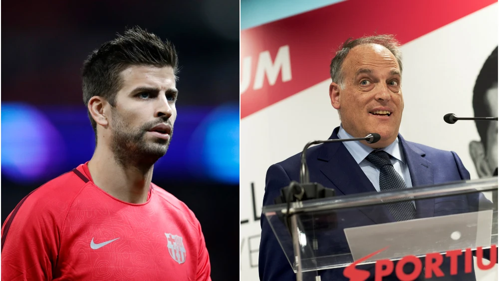 Piqué y Tebas, 'socios' en la nueva Copa Davis