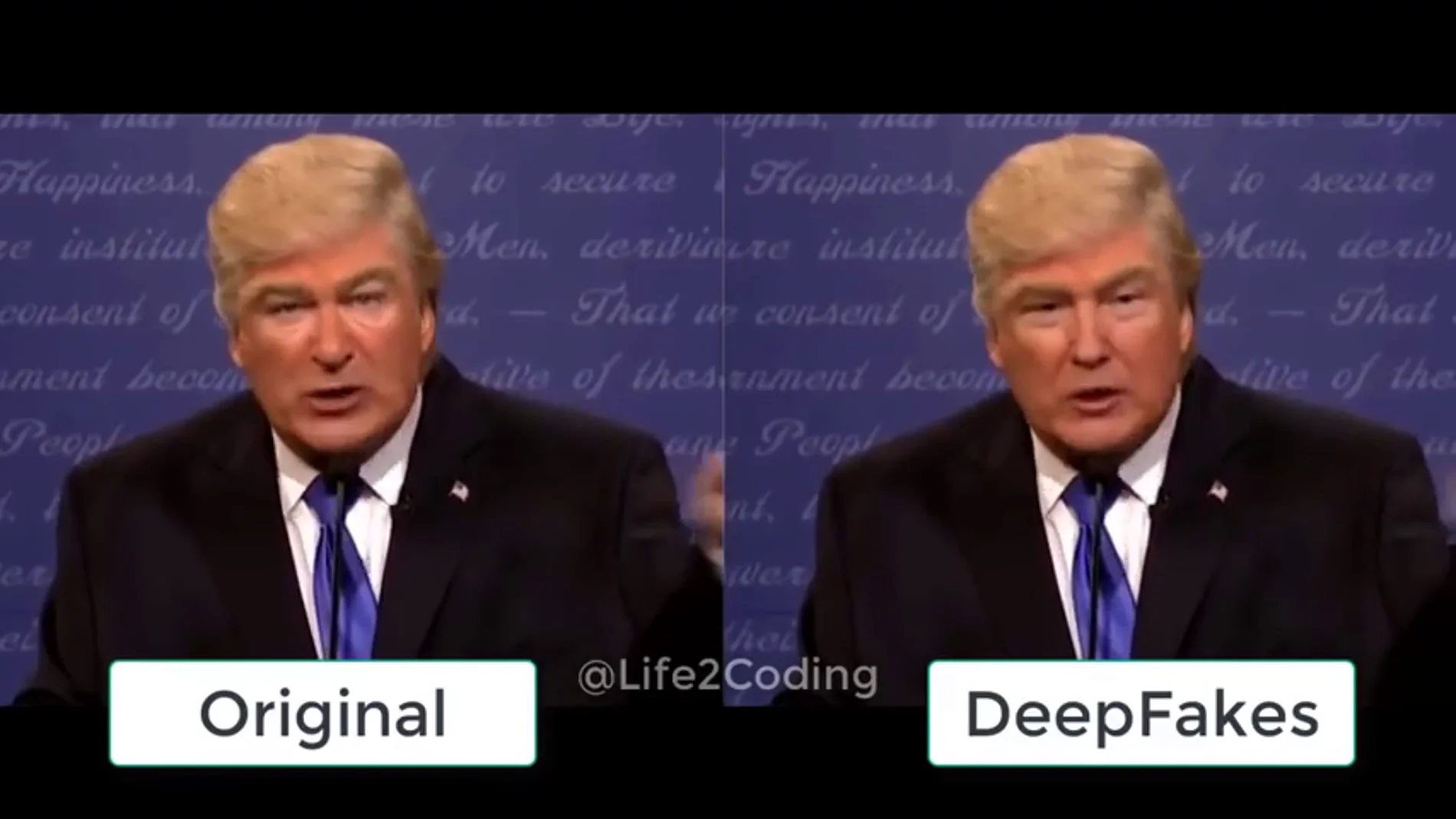 Donald Trump en una 'deep fake'