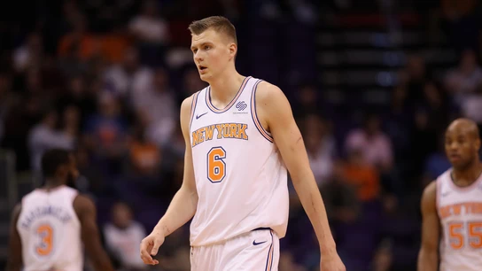 Porzingis, en un partido con los Knicks Porzingis, en un partido con los Knicks