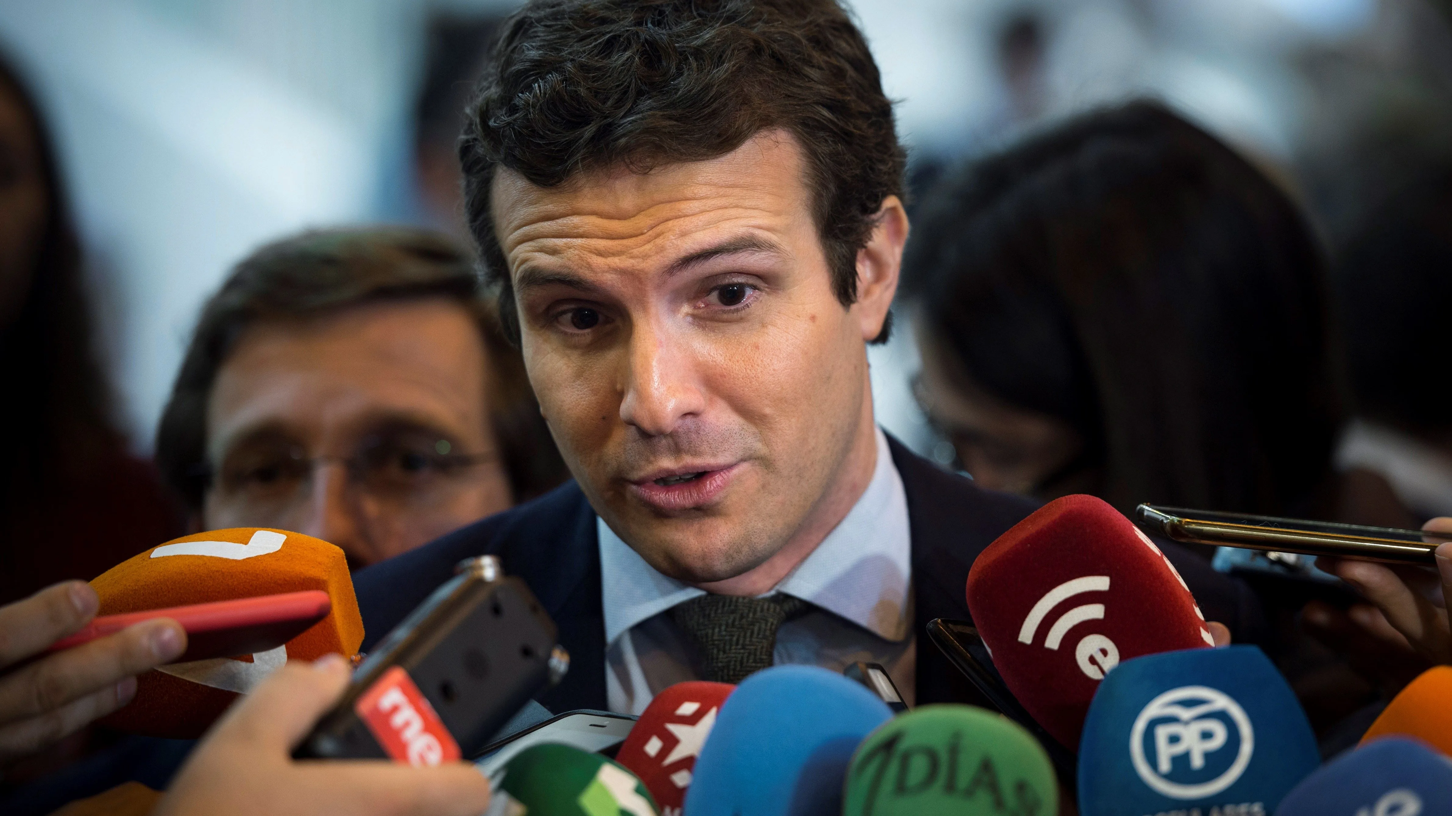 El presidente del PP, Pablo Casado