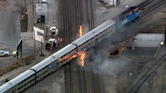 Chicago prende fuego a las vías para que no se congelen Chicago prende fuego a las vías para que no se congelen