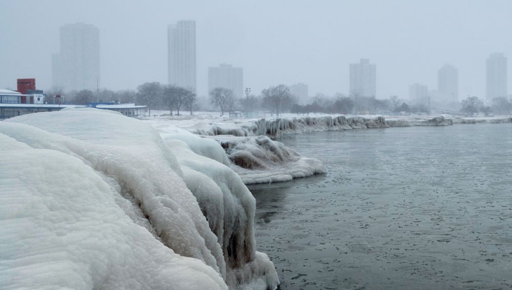 Frío extremo en Chicago por la rotura del vórtice polar