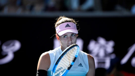 Muguruza en un partido Muguruza en un partido