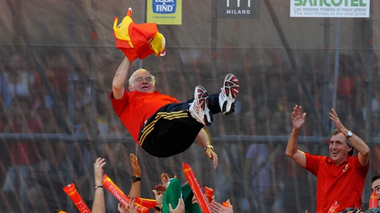Luis Aragonés, en la celebración por la Eurocopa de 2008 Luis Aragonés, en la celebración por la Eurocopa de 2008