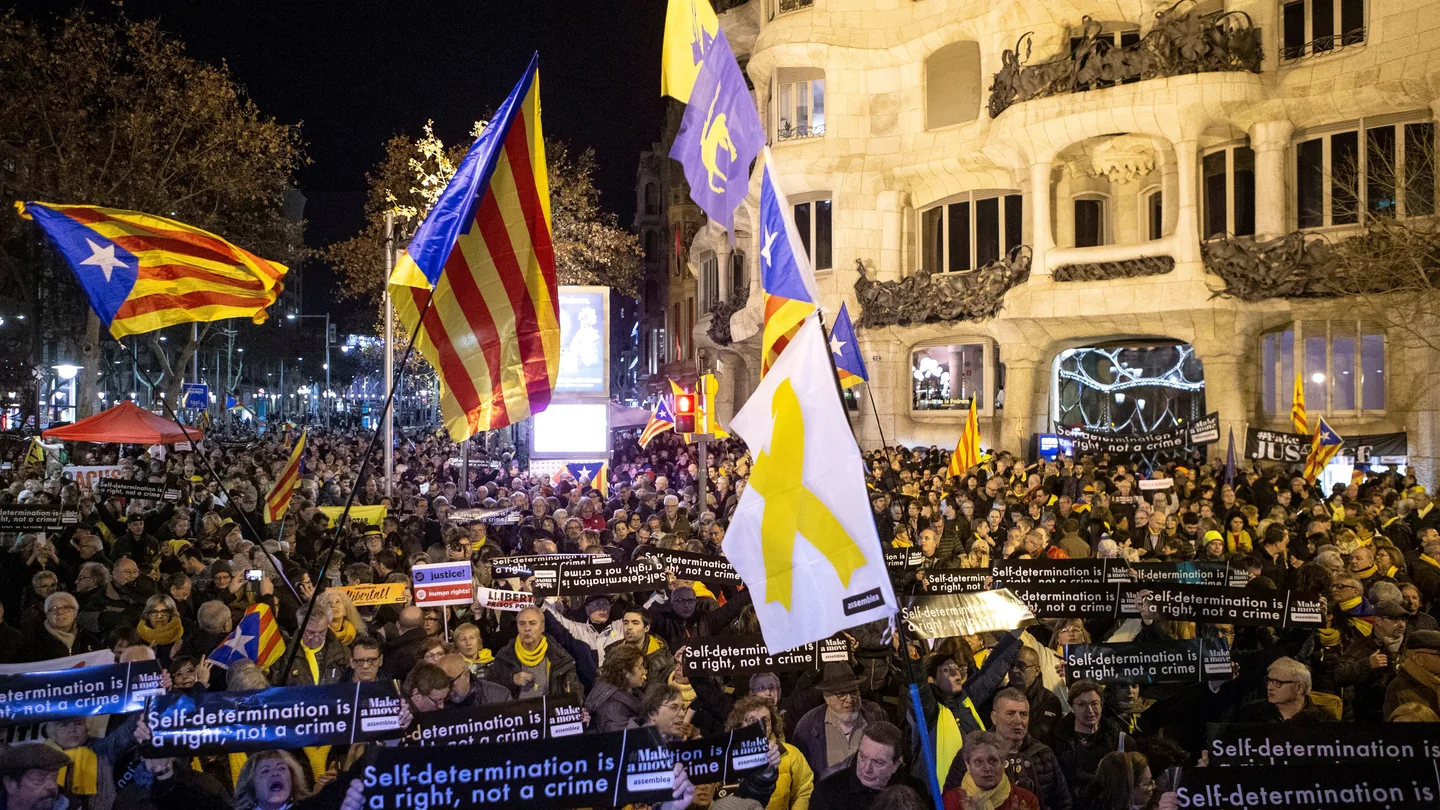 Concentración en Barcelona convocada por la ANC en apoyo a los presos independentistas Concentración en Barcelona convocada por la ANC en apoyo a los presos independentistas