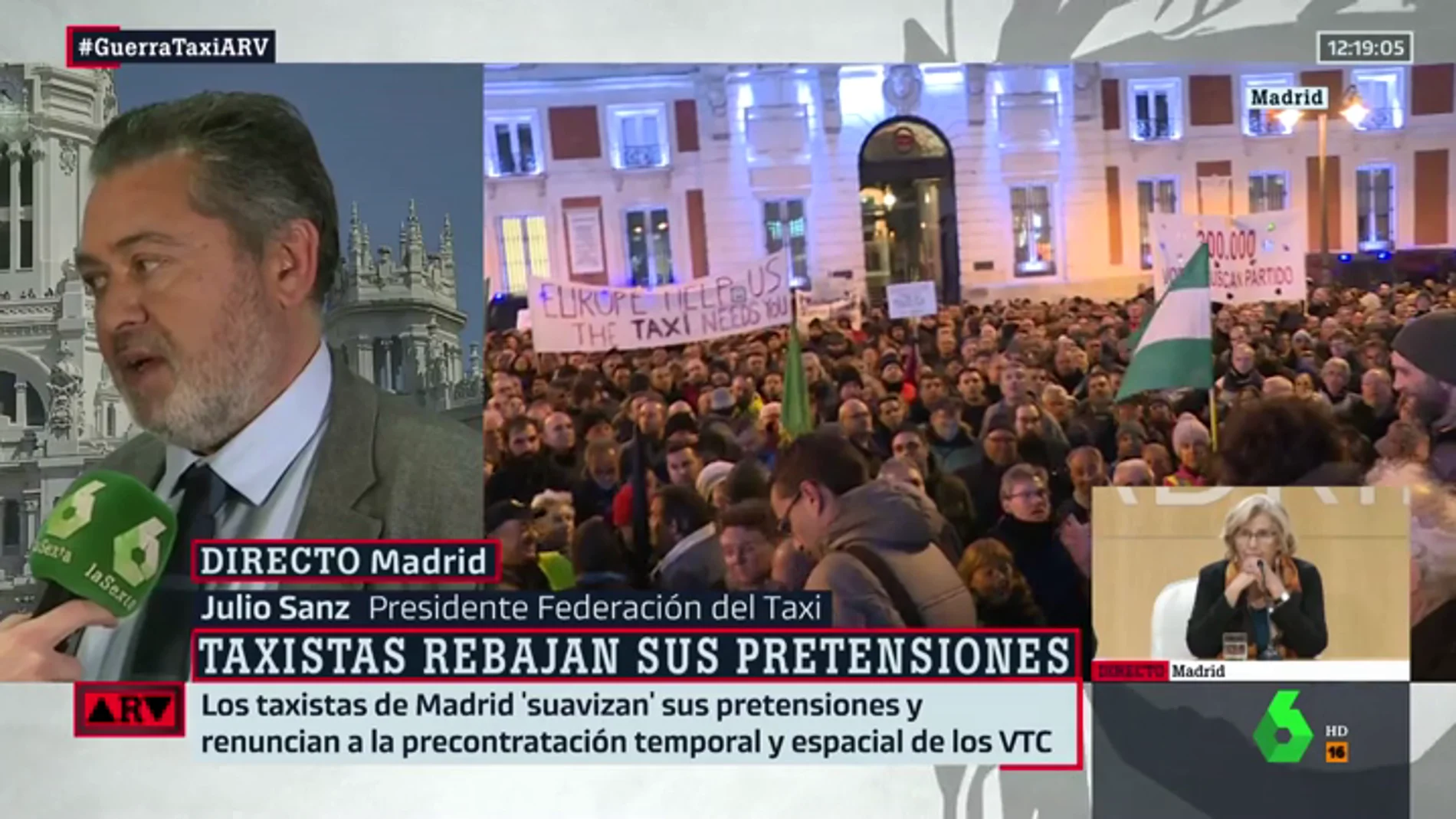 Julio Sanz (Federación Taxi): "Si recibimos la negativa por parte de la Comunidad de Madri, pensaremos en una estrategia más contundente"