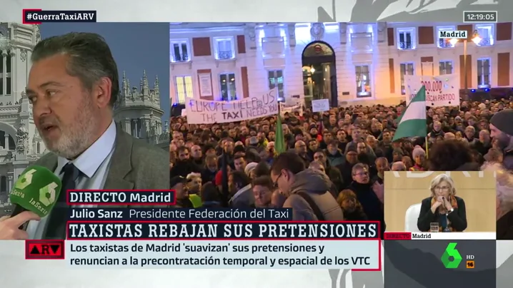 Julio Sanz (Federación Taxi): "Si recibimos la negativa por parte de la Comunidad de Madri, pensaremos en una estrategia más contundente"