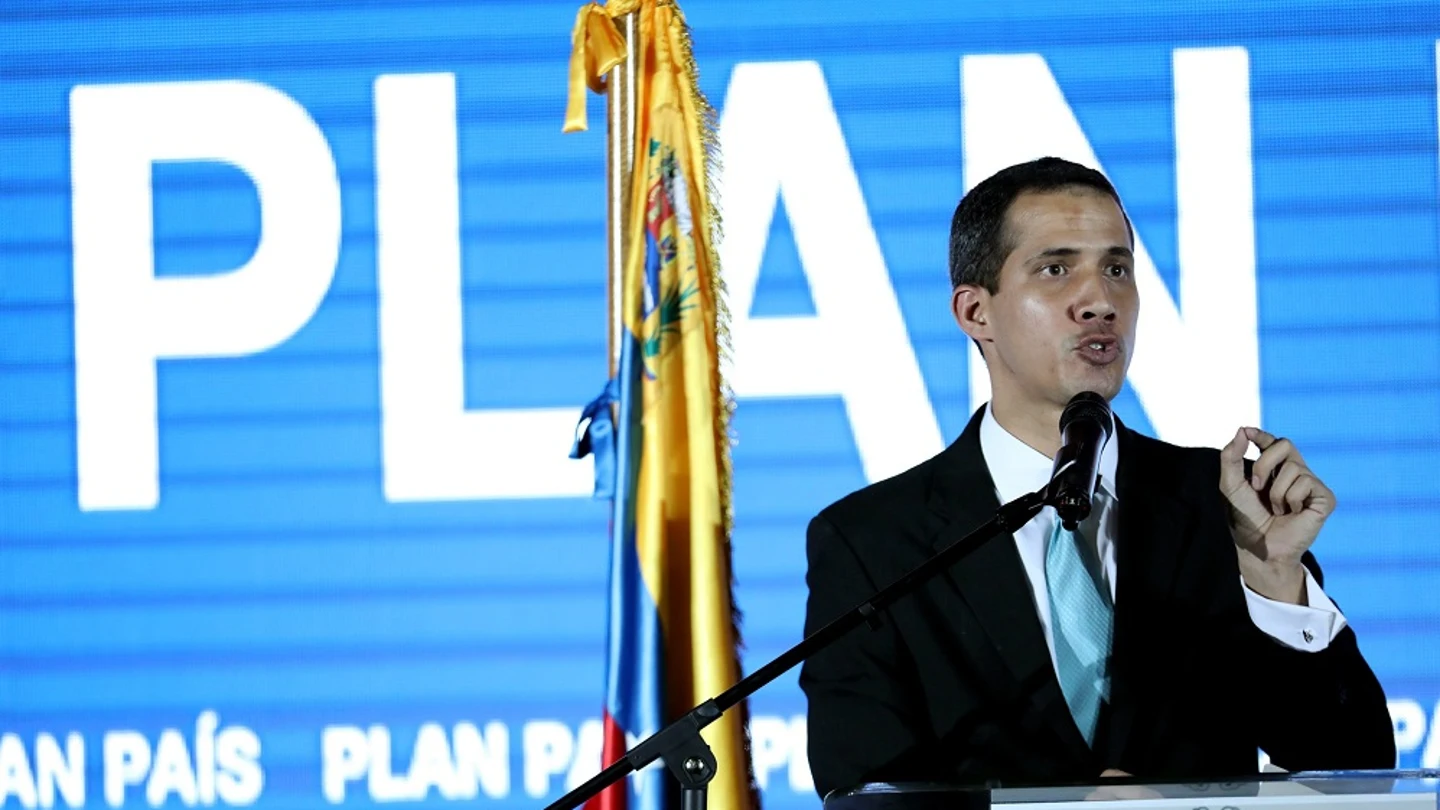 El autoproclamado presidente interino de Venezuela, Juan Guaidó El autoproclamado presidente interino de Venezuela, Juan Guaidó