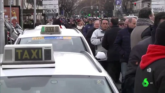 Imagen de la huelga de taxis Imagen de la huelga de taxis