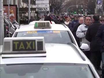Imagen de la huelga de taxis Imagen de la huelga de taxis