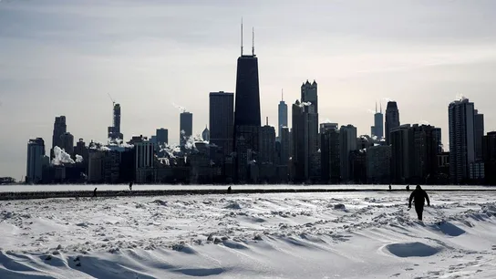 Lago Michigan congelado Lago Michigan congelado