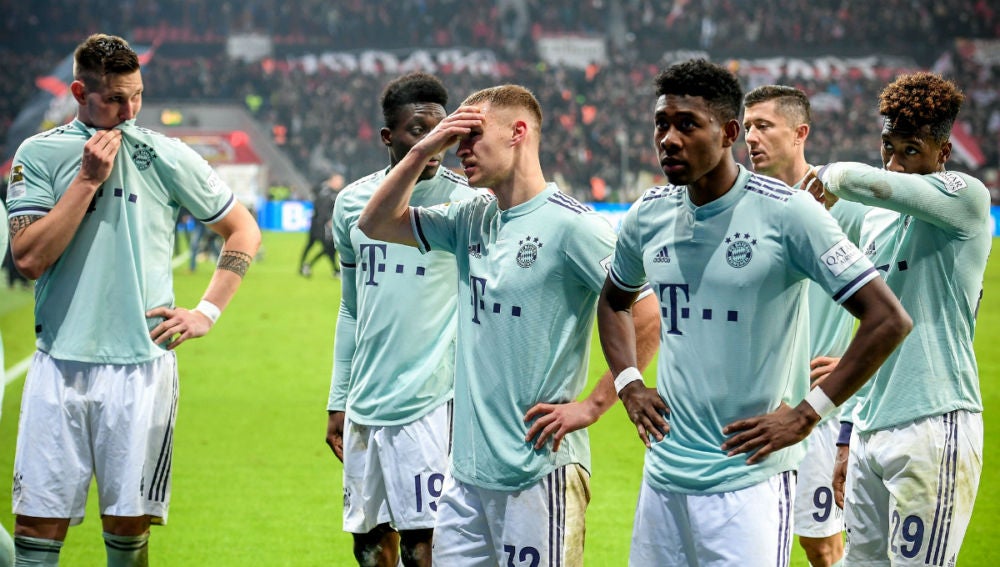 Los jugadores del Bayern, decepcionados