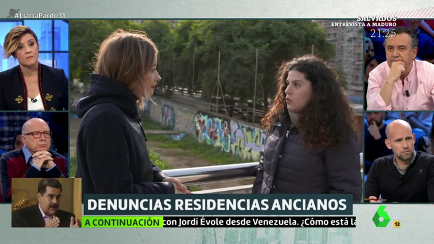 Cristina, cuya madre ha sido golpeada en una residencia Cristina, cuya madre ha sido golpeada en una residencia