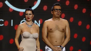 Silvia Abril y Andreu Buenafuente durante la gala de los Premios Goya 2019