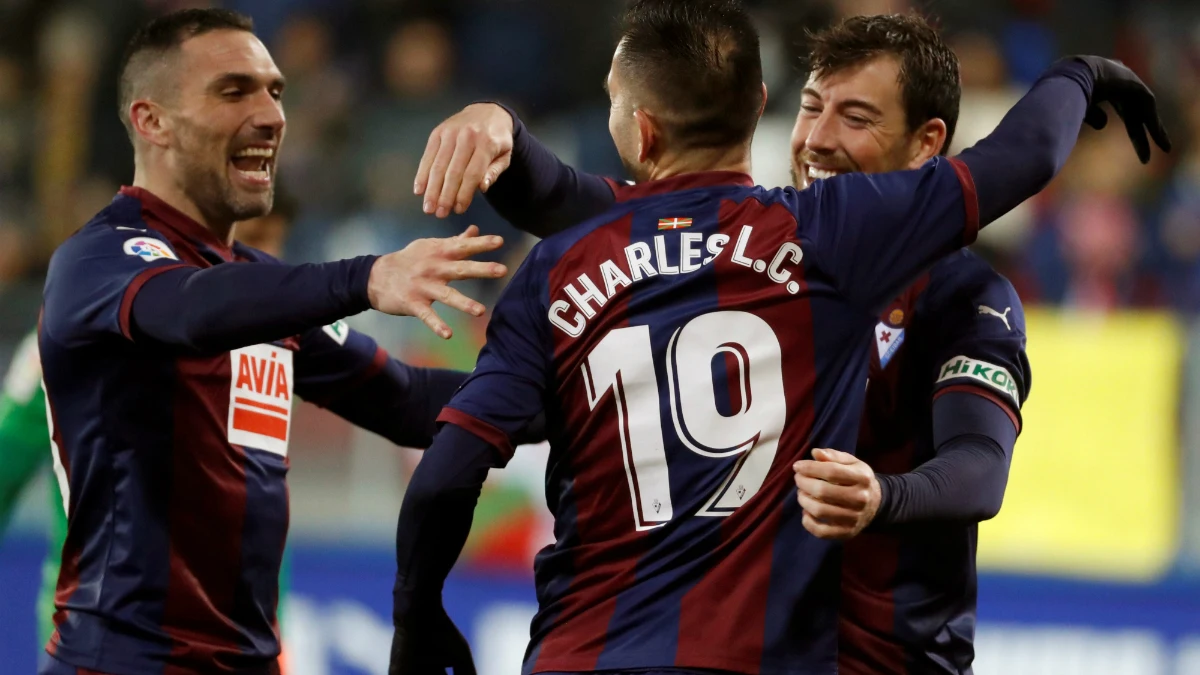 El Eibar celebra un gol