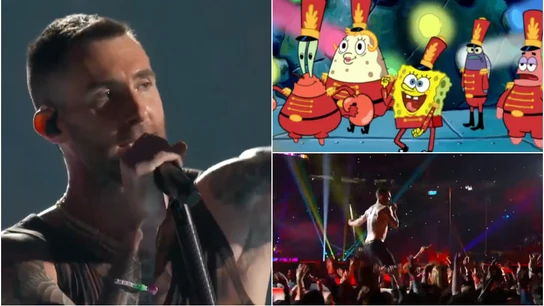 Maroon 5 y Bob Esponja, estrellas de la Super Bowl Maroon 5 y Bob Esponja, estrellas de la Super Bowl