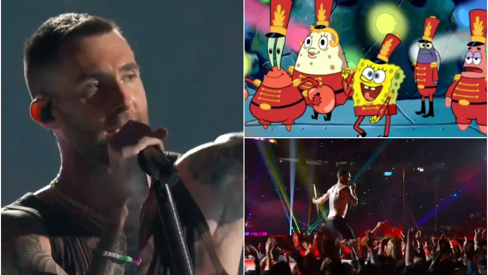 Maroon 5 y Bob Esponja, estrellas de la Super Bowl