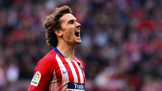 Griezmann celebra un gol con el Atlético Griezmann celebra un gol con el Atlético