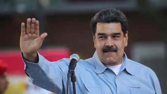 Nicolás Maduro habla durante un acto en la Plaza de Bolívar, Nicolás Maduro habla durante un acto en la Plaza de Bolívar,