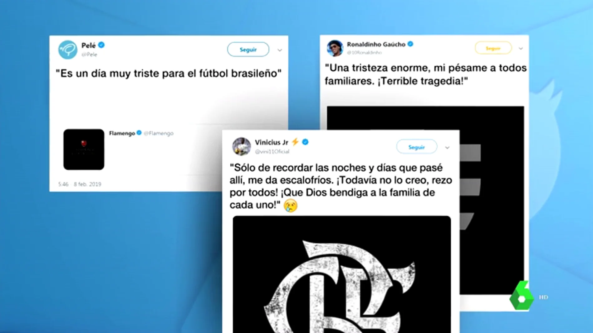 Pelé, Ronaldinho, Vinicius... el fútbol brasileño llora la tragedia del Flamengo