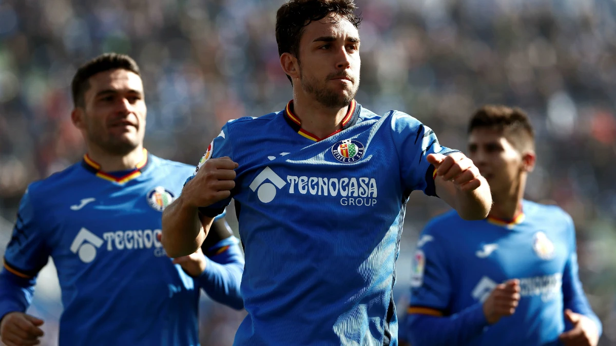 Mata celebra un gol con el Getafe