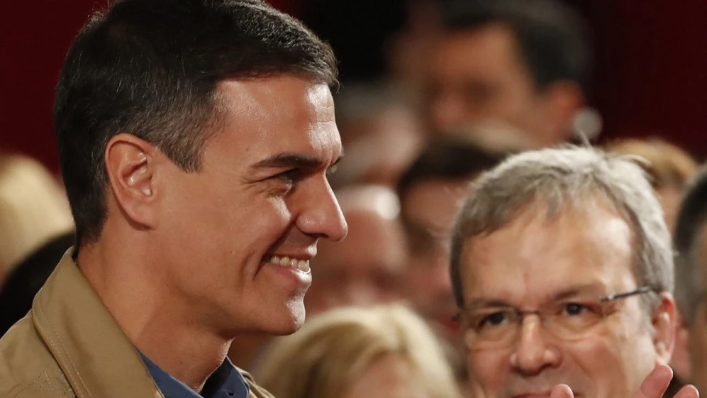 Pedro Sánchez en un acto en Barakaldo