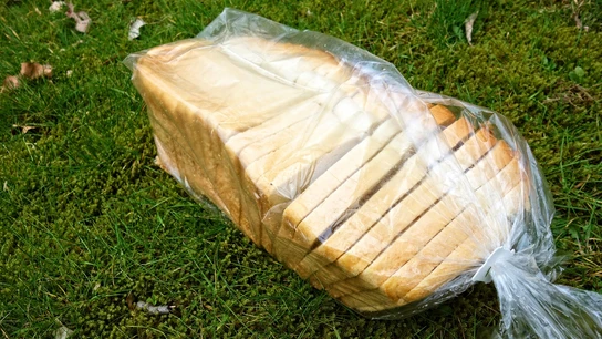 Imagen de archivo de una bolsa de pan Imagen de archivo de una bolsa de pan