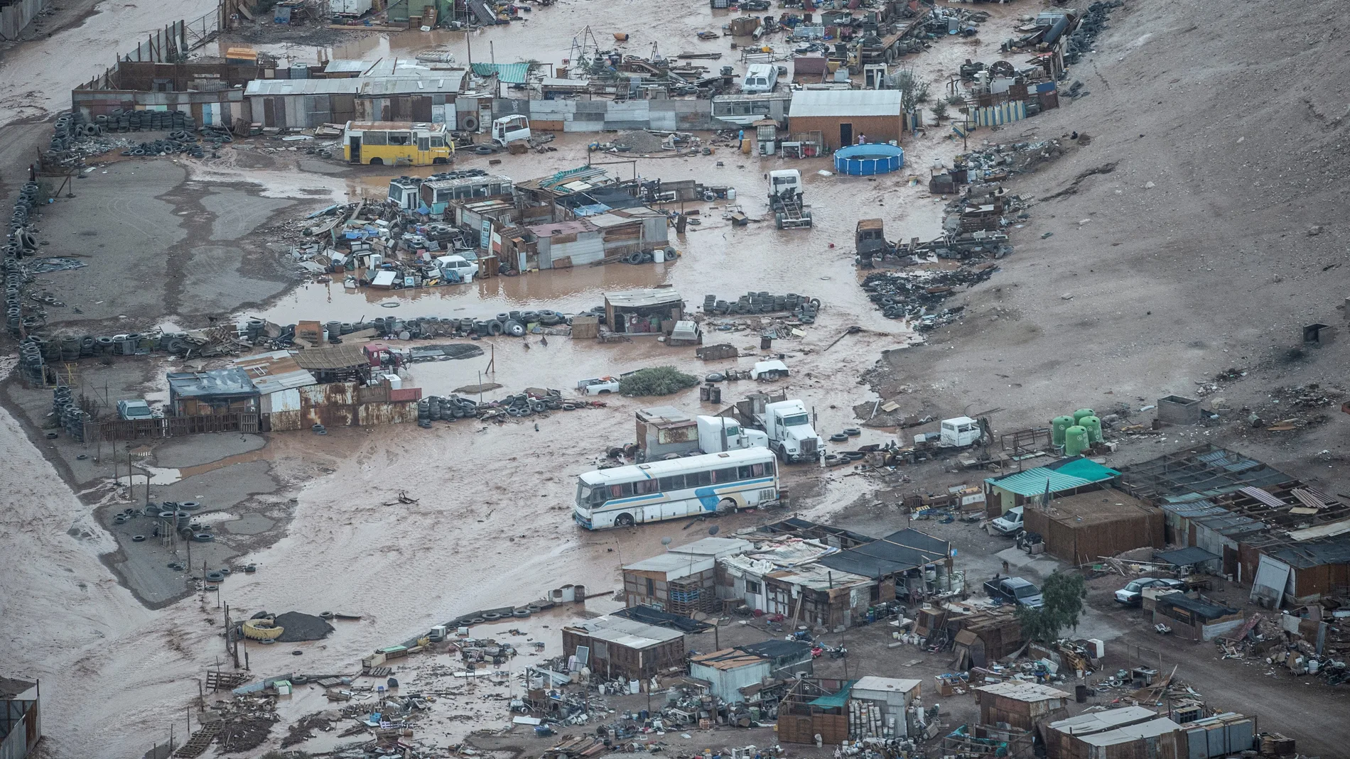 Imagen de las inundaciones en Chile
