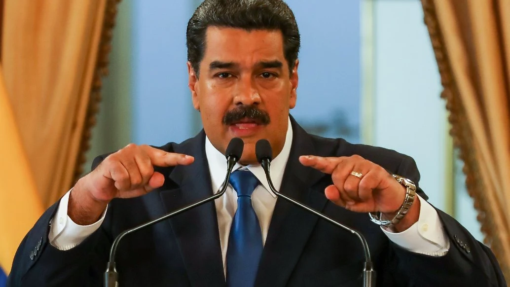 Nicolás Maduro durante una rueda de prensa