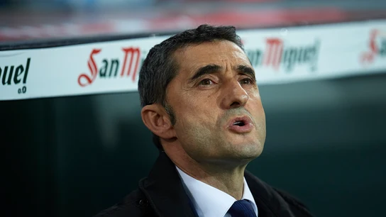 Ernesto Valverde, durante el partido contra el Athletic Ernesto Valverde, durante el partido contra el Athletic