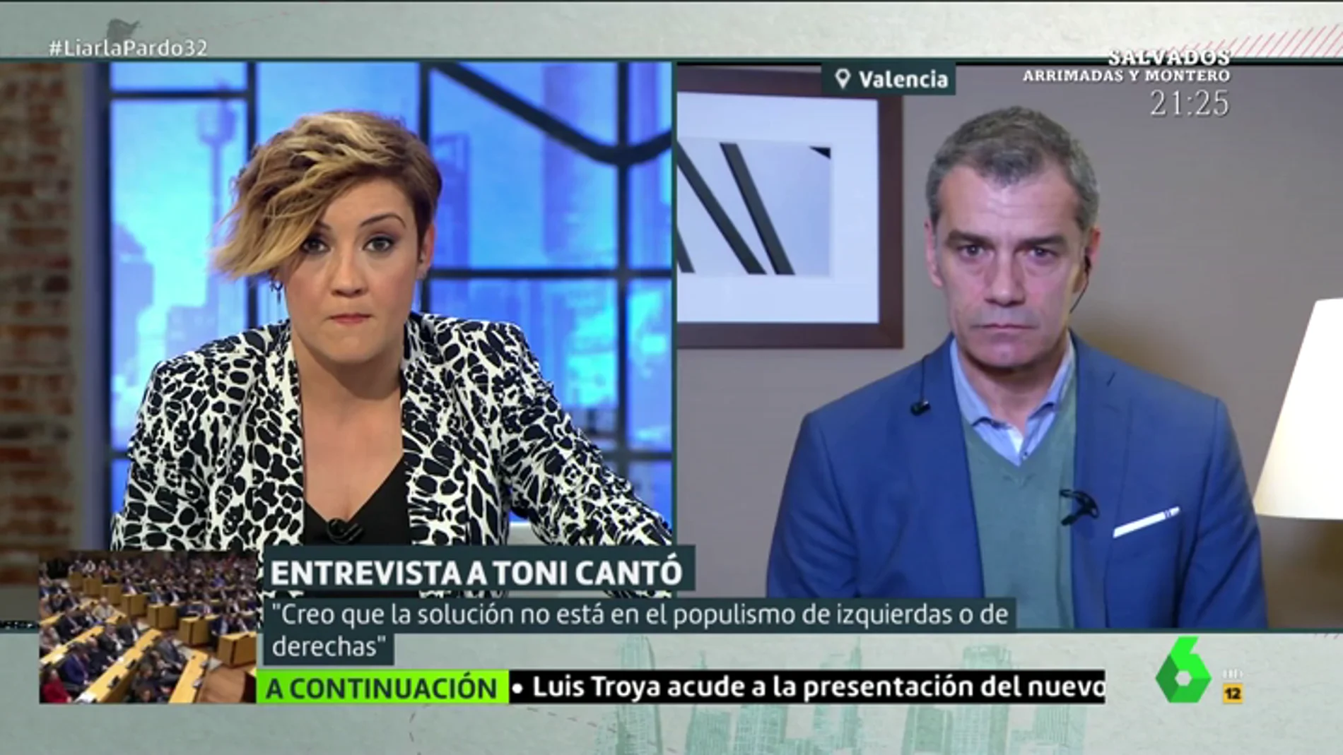 Toni Cantó: "Sánchez está dispuesto a hacer lo que le dicte el supremacista de Torra para quedarse en la Moncloa"