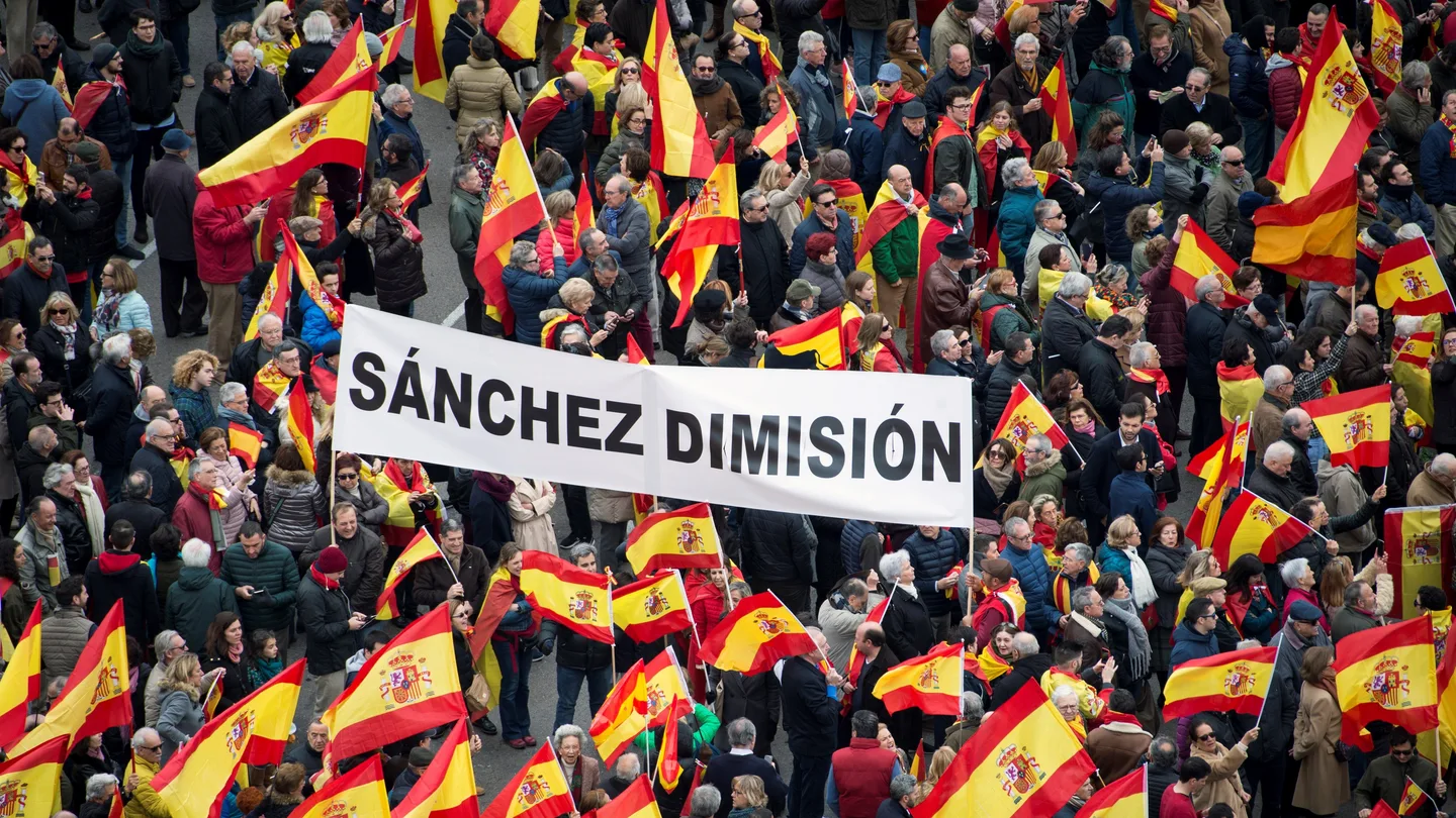 Concentración en la Plaza de Colón convocada por el PP y Ciudadanos Concentración en la Plaza de Colón convocada por el PP y Ciudadanos