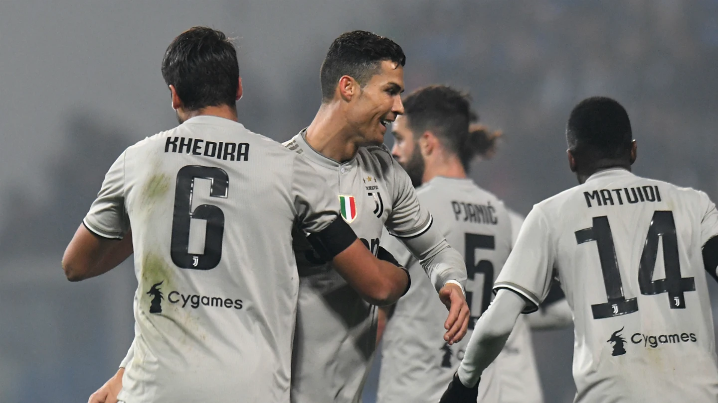Cristiano celebra un gol de la Juventus Cristiano celebra un gol de la Juventus