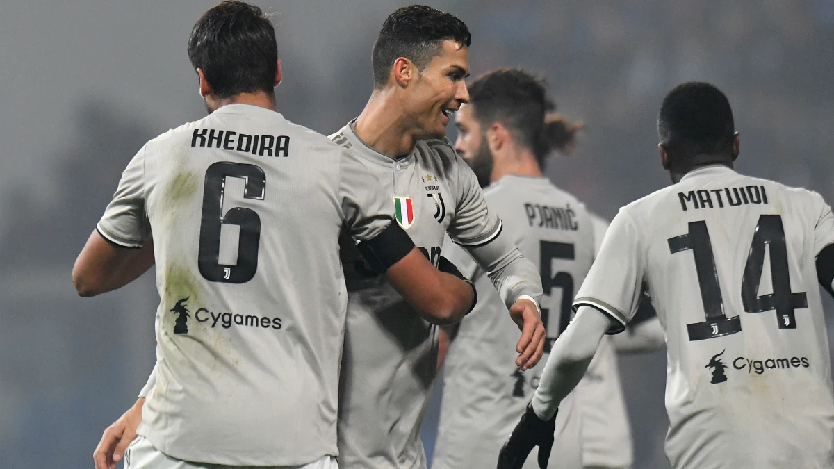 Cristiano celebra un gol de la Juventus