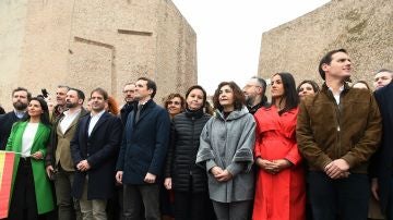 Santiago Abascal, Pablo Casado y Albert Rivera