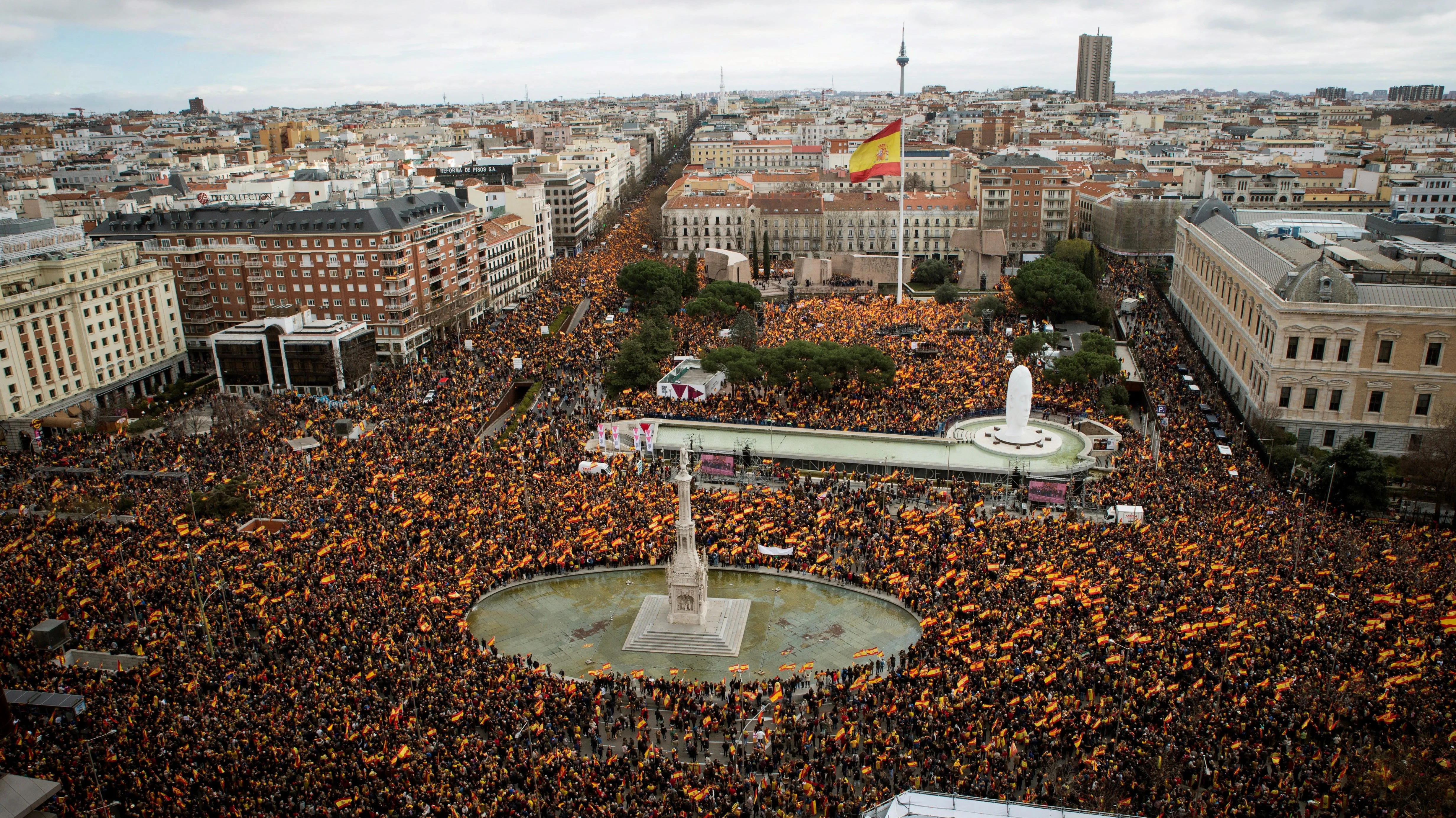 Manifestación en la plaza de Colón de Madrid