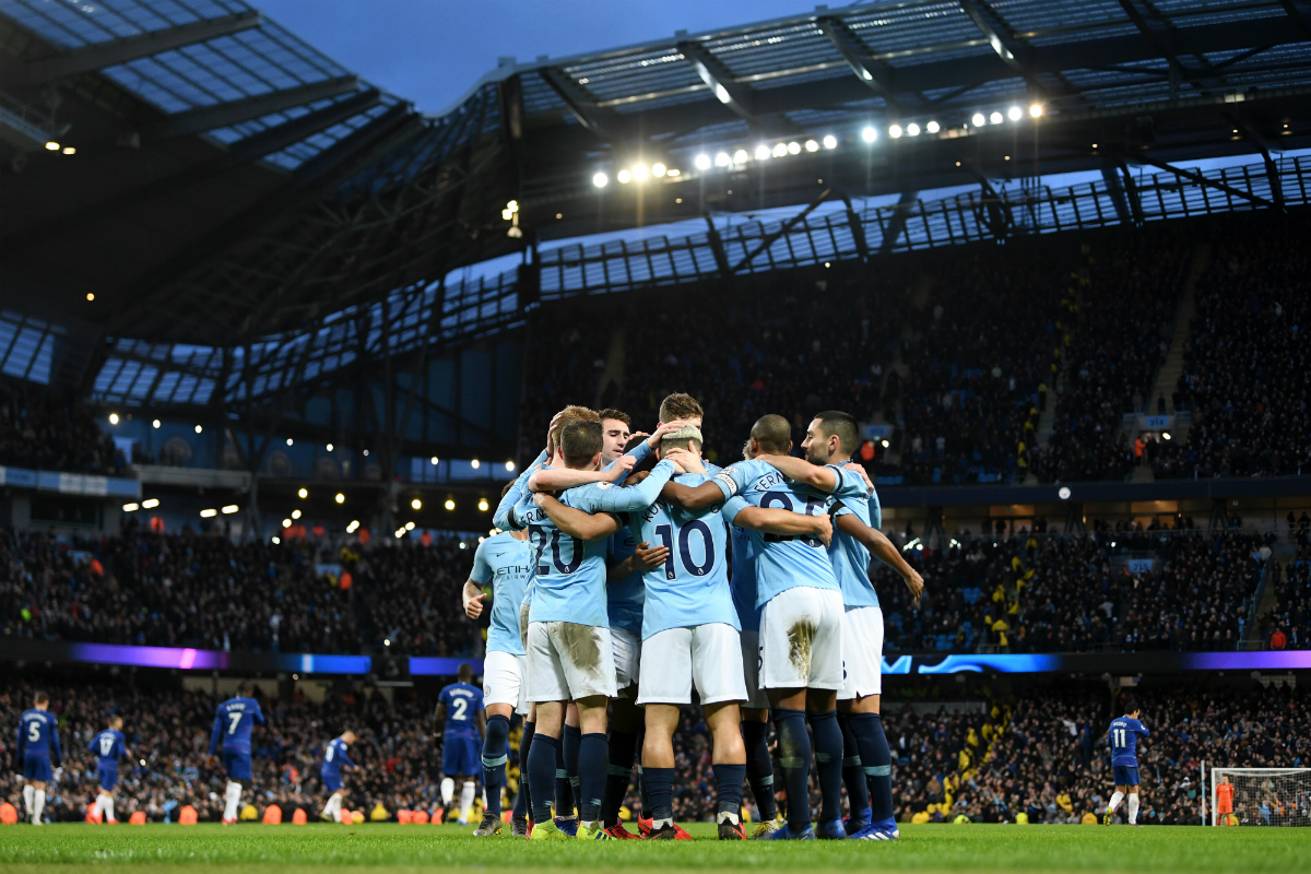 El Manchester City celebra un gol