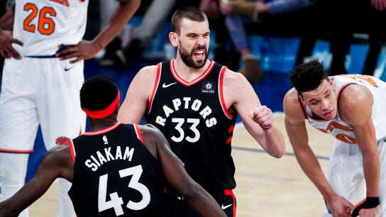 Marc Gasol, en su debut como jugador de los Toronto Raptors