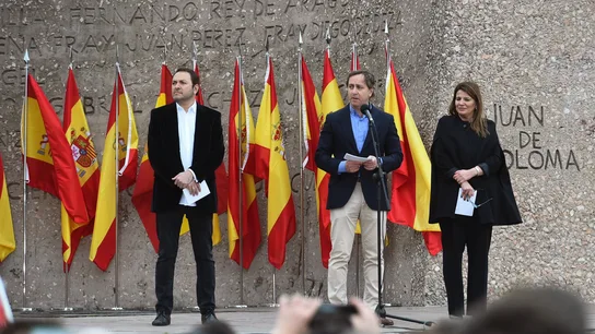 Lectura del manifiesto en la manifestación contra Sánchez Lectura del manifiesto en la manifestación contra Sánchez