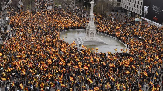 Imagen de la concentración en la plaza de Colón de Madrid Imagen de la concentración en la plaza de Colón de Madrid