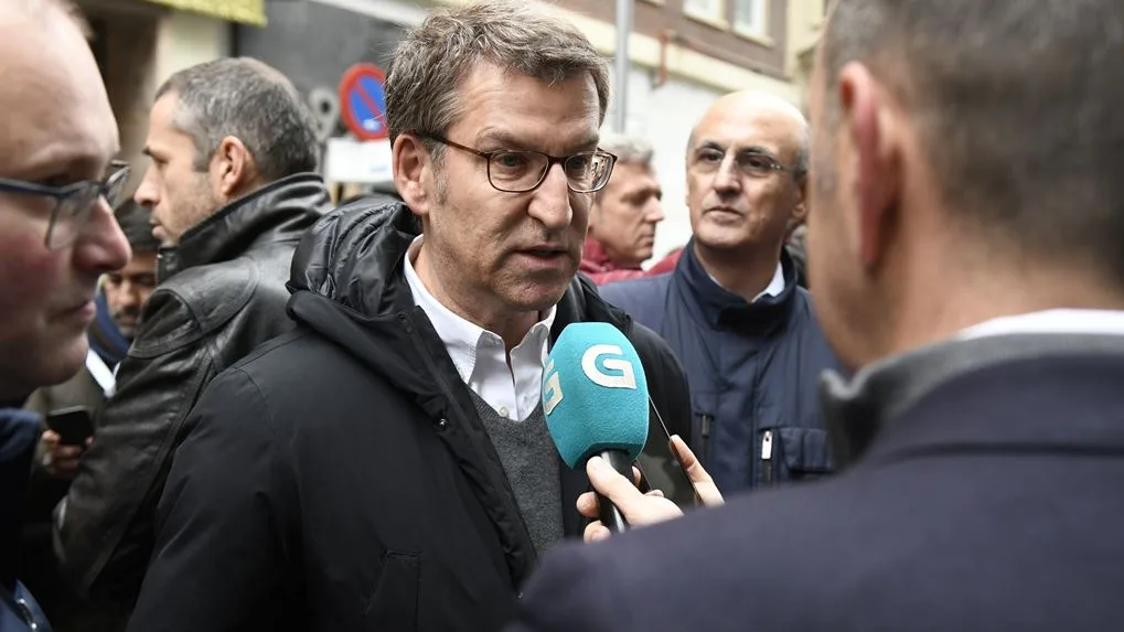 Alberto Núñez Feijóo a su llegada a la concentración de Madrid Alberto Núñez Feijóo a su llegada a la concentración de Madrid