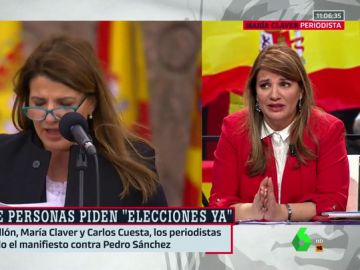 María Claver insiste en la veracidad del manifiesto contra Pedro Sánchez: &quot;Yo hubiera escrito lo mismo&quot;