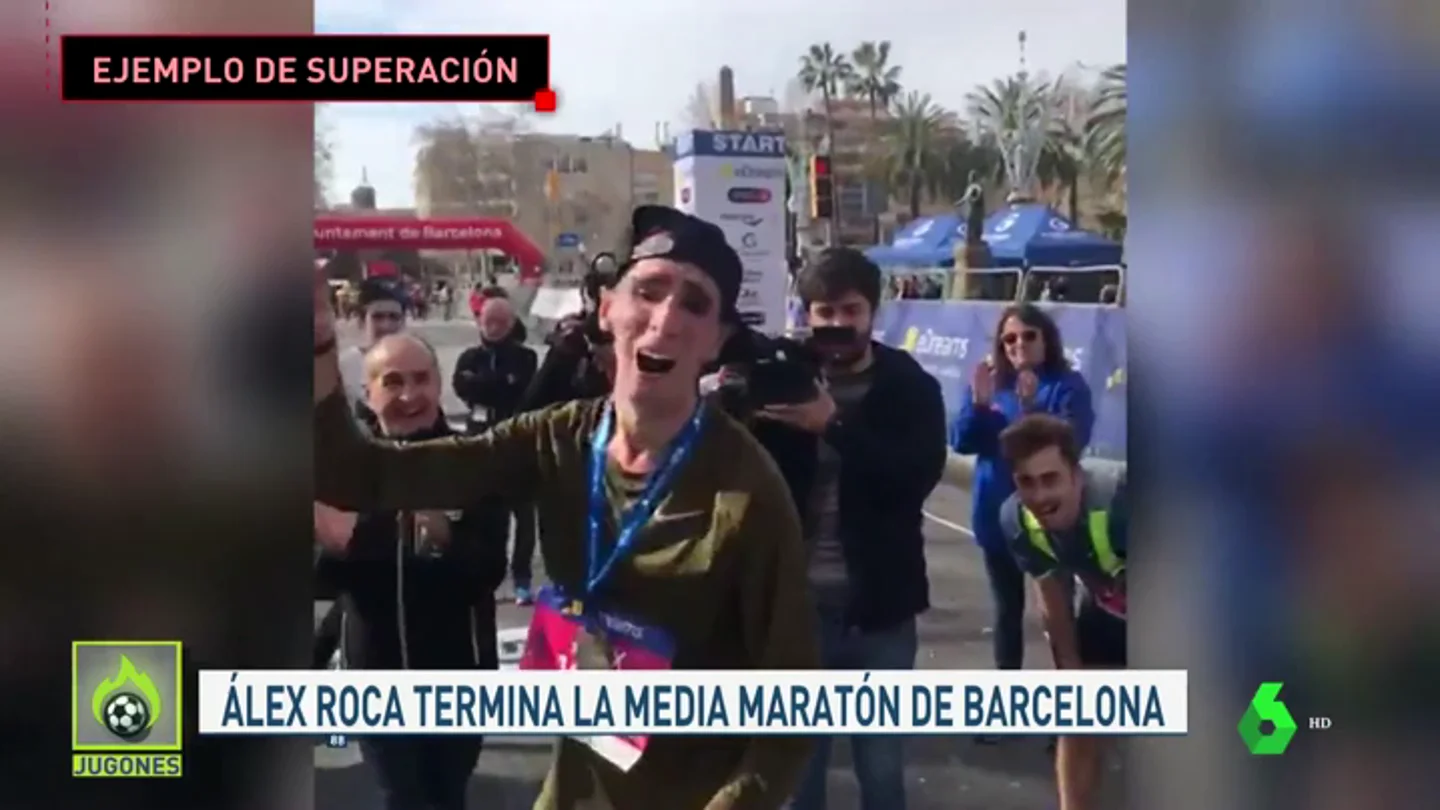 Un corredor con el 76% de discapacidad acaba el medio maratón de Barcelona Un corredor con el 76% de discapacidad acaba el medio maratón de Barcelona