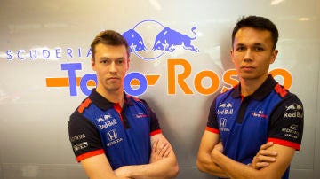 Alexander Albon y Daniil Kvyat, los pilotos de Toro Rosso
