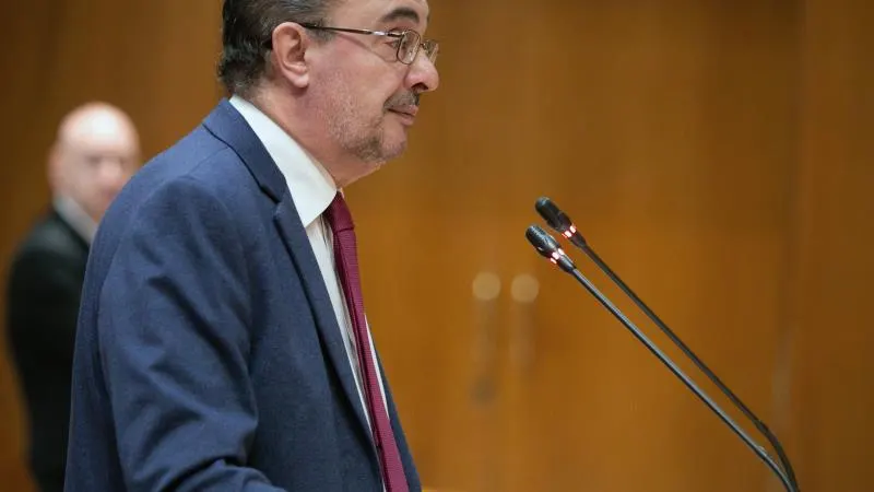 El presidente de Aragón, Javier Lambán