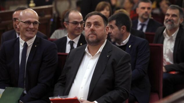 El exvicepresidente de la Generalitat, Orio Junqueras y el exconseller de Asuntos Exteriores de Catalu&ntilde;a, Ra&uuml;l Romeva