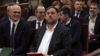 El exvicepresidente de la Generalitat, Orio Junqueras y el exconseller de Asuntos Exteriores de Catalu&ntilde;a, Ra&uuml;l Romeva
