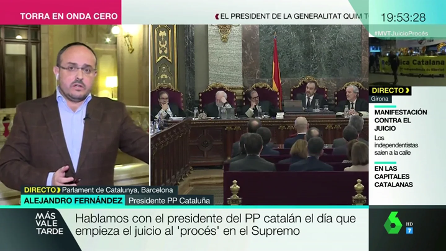 Alejandro Fernández sobre la imposibilidad del diálogo con Cataluña: "El golpe continúa vivo mientras que se acepten ordenes de un gobierno en Waterloo" Alejandro Fernández sobre la imposibilidad del diálogo con Cataluña: "El golpe continúa vivo mientras que se acepten ordenes de un gobierno en Waterloo"