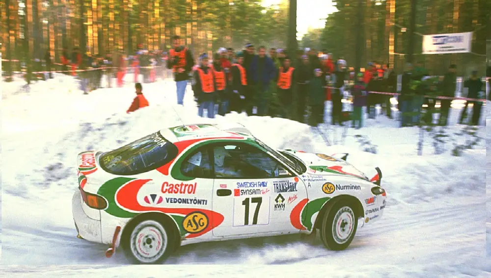 Marcus Gronholm en el rally de Suecia de 1995