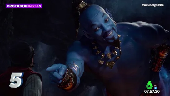 La la sorprendente transformación de Will Smith en el genio de Aladdín La la sorprendente transformación de Will Smith en el genio de Aladdín